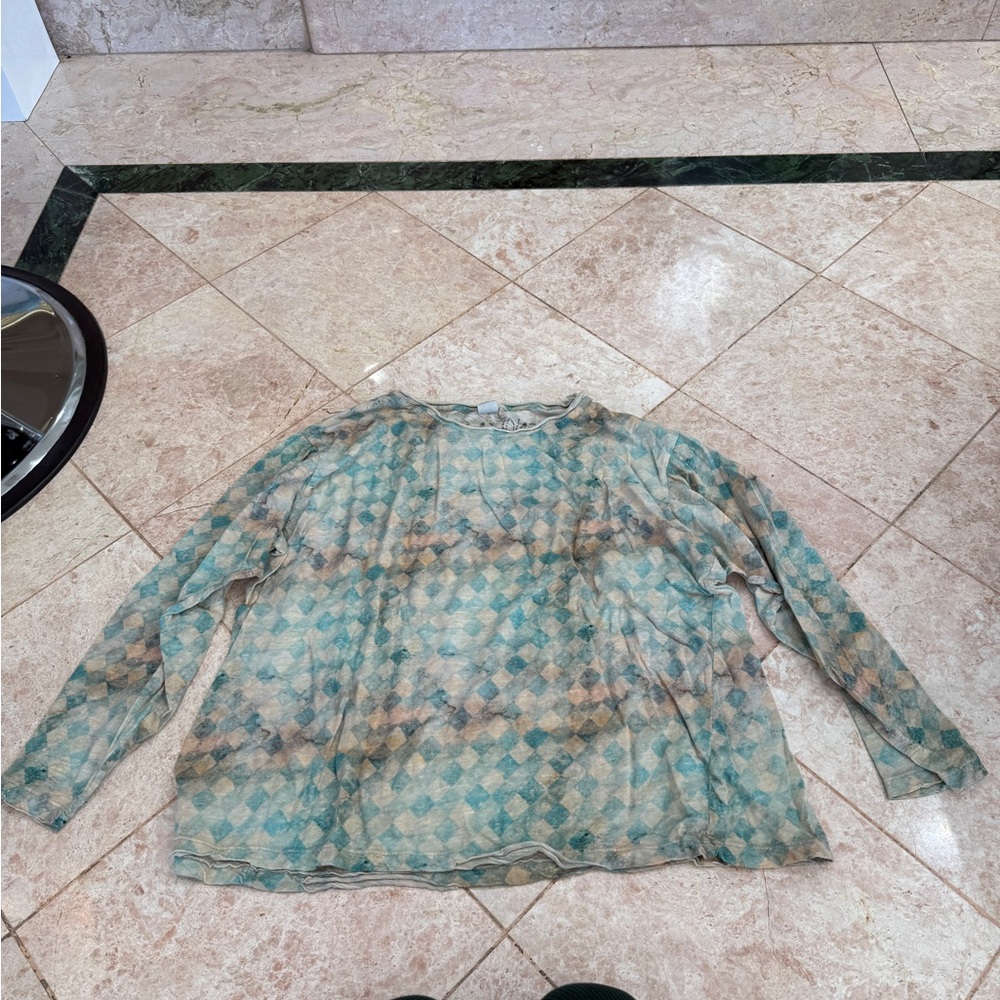 Magnolia Pearl Checkered Long Sleeve Top